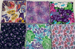 4″x4″ SQUARES – PACK #8 – PURPLE MIXED COTTON PRINT – QUILTING SQUARES–119 PCS