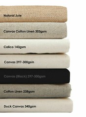 100% Cotton CANVAS,CALICO & COTTON LINEN MIX,HESSIAN JUTE 160cm Wide,143-303gsm