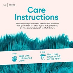 EOVEA Shaggy Faux Fur Fabric by The Yard – 36″ X 60″ Inch – Long Pile Fur – Fake