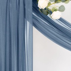 Dusty Blue Wedding Arch Draping Fabric 1 Panel 29″ x 20 Yards Extra Long
