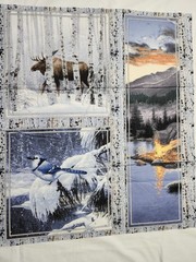 Lot 6 Wildlife Panels Safari Animals Woodland Cotton Fabric Bundle
