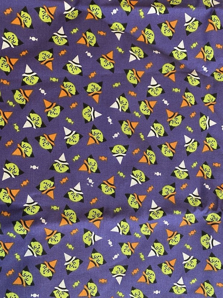 JoAnn Fabric 100% Cotton Witches Halloween Fabric BTY
