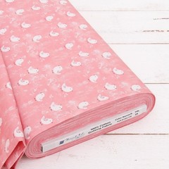 Threadart Cotton Quilting Fabric By The Yard – Vintage- Pink Bird