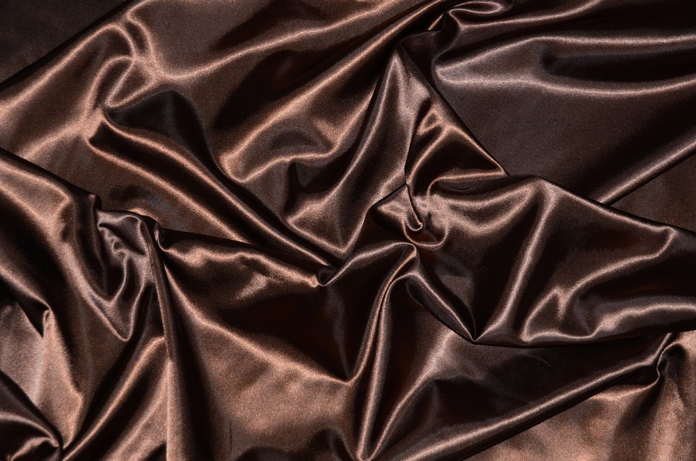 DARK BROWN CHARMEUSE POLYESTER FABRIC 60 SOLID SILKY
