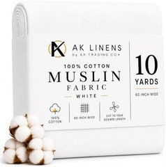 AK TRADING CO. Muslin Fabric/Textile Unbleached – Draping Fabric – Natural 10