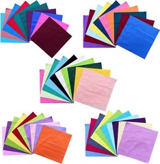Lightweight 50PCS Precut Cotton Fat Quarters – Perfect for Quilting & Crafting