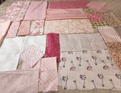 85+ Linens&Fabric Pieces Ribbon Trim Lace ForCrafts Slow Stitching Junk Journals