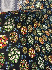 Vintage John Wolf Textiles Floral Bouquets Printed Cotton Fabric 3 1/2 Yards