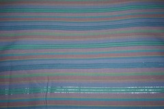 1yd x 42″, Unbranded, “Pastel & Metallic Silver Stripes”, Cotton Sewing Fabric