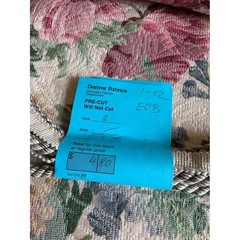 Vintage Floral Tapestry Upholstery Fabric 3.5 Yards 56″ Wide with Cord Trim Lot
