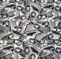 Sneaker Low Top Converse Sneaker Shoes 100% Cotton Fabric Pcs Black Green Gray