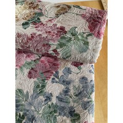 Vintage Floral Tapestry Upholstery Fabric 3.5 Yards 56″ Wide with Cord Trim Lot