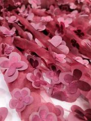 “Flower and Butterfly 3D Embroidered Lace Fabric – Sold by the Meter”