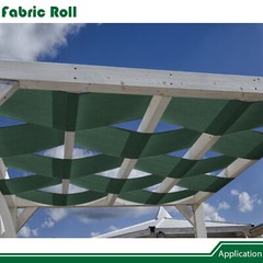 12ft Green Sun Shade Fabric Roll Replaceable Canopy Pergola Multi-purpose Cloth