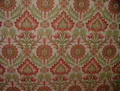 Arts And Crafts Rosso Woven Jacquard Fabric Curtain Upholstery Cushion Multi Use