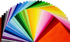 42PCS Colored Felt Fabric Sheets, 6 x 6 inches Craft Felt Squares for DIY Craft