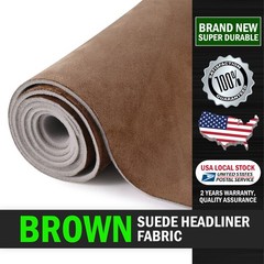 80×60 Inch Brown Headliner Fabric Suede Material for Car/Truck Roof Upholstery