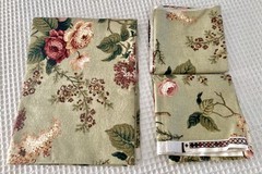 3 Pcs Waverly Brianna 38″ x 54″ plus 2 more Upholstery Fabric Floral Green Pink