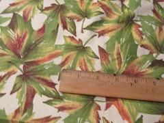 1 yard 30″ x 44″ Quilt Fabric Signature Classics Oakhurst Beige Green Leaf Plant