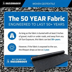 6 oz Woven Geotextile Fabric (USA MADE) | Heavy Duty Driveway & Road Stabilizer