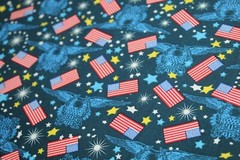 American FLAG Patriotic Fabric Half Yard 1/2 YD COTTON America USA {4th of July}