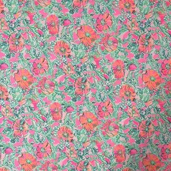 Lilly Pulitzer Cotton Poplin Fabric Soleil Pink Perfect Poppy 36″ X 57″
