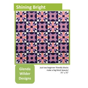 Shining Bright Quilt Pattern – Moderns Quilt Pattern Multiple Size Variations