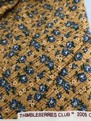 RJR Fabrics – Thimbleberries Club – Circle of Love – Tan & Blue Floral – 1 1/2
