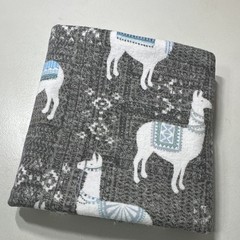 Snuggle Cotton Flannel Fabric Gray White Blue Llama Animal Print 33 in