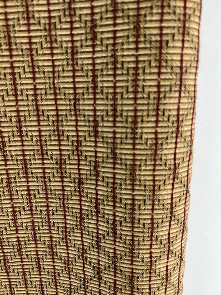 WOVEN DIAMOND MERLOT RED BEIGE UPHOLSTERY FABRIC PILLOWS CRAFTS 53” x 46”
