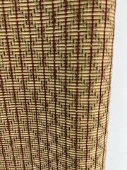 WOVEN DIAMOND MERLOT RED BEIGE UPHOLSTERY FABRIC PILLOWS CRAFTS 53” x 46”