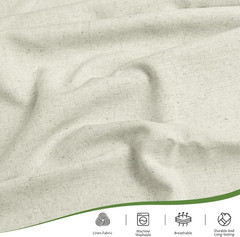 Linen Fabric | Natural Linen Cloth | Embroidery, Sewing | Soft, Breathable | 59″