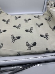 Cotton Broad Cloth Type Rooster Fabric 60x 90 Inches.