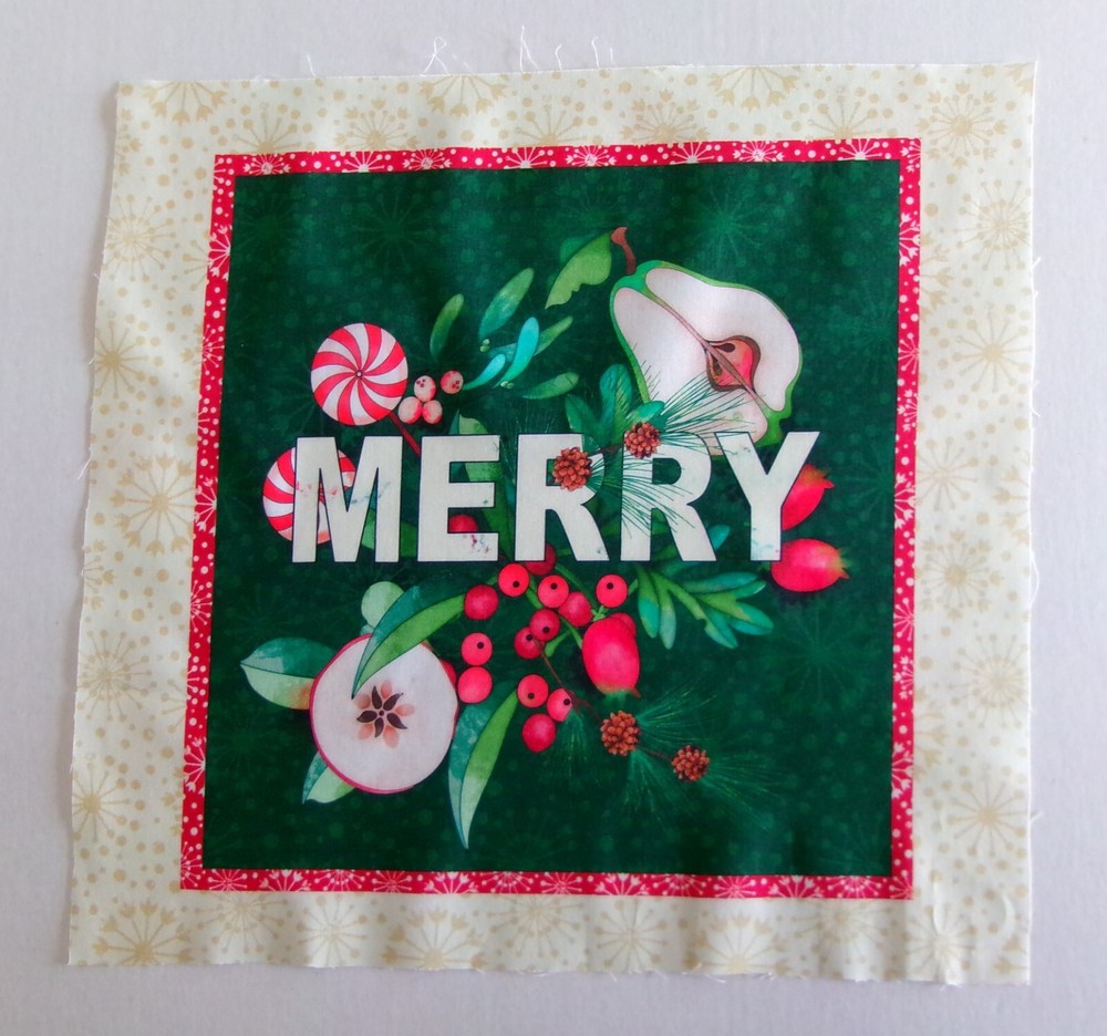 Fabric Cotton Panel Pears, Berries, Candy 10 3/8″ L x 10″ W Quilt Sewing