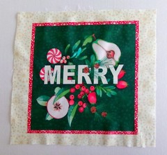 Fabric Cotton Panel Pears, Berries, Candy 10 3/8″ L x 10″ W Quilt Sewing