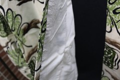 VTG Bark Cloth DRIFTWOOD Material Fabric 2 Drapes Drapery Panels MCM Mid Century
