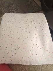 Small Multicolor Rectangle on White Cotton Fabric By The Yard (Hobby Lobby)