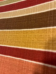 Fabric Cloth P/Kaufmann Outdoor Bold Stripe Orange Brown Yellow Green 54″x132″