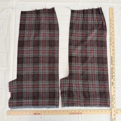Vtg Pendleton Wool Deconstructed Skirt Remnants Tartan Plaid Gray Red Black