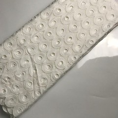 White Cord Lace Fabric Embroidery Mesh Cotton Craft Material 5 Y African Guipure