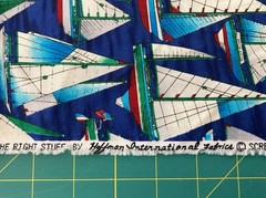 Sailboats Fabric 100% Cotton By Hoffman International By the Yard