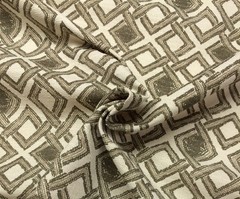 GEOMETRIC GATE CHARCOAL GRAY TAUPE BEIGE D3060 MULTIPURPOSE FABRIC BY YARD 54″W