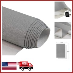 Faux Leather Sheets 54″ x 36″ for Upholstery DIY Crafts Pebbled Pattern Gray