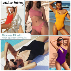 Ice Fabrics Nylon Spandex Fabric by the Yard – 60″ Wide Spandex Swimwear Fabric
