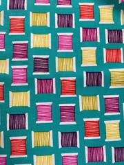 Fabric – OOP Michael Miller Jade Thread Spools Titled Cool Spools 50” L X 44” W