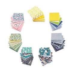 Aubliss 50pcs 100% Cotton Fabric Bundle 10″ x 10″ PreCut Fat Sq… FAST USA SHIP