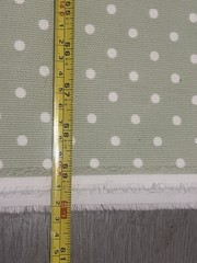 314 Flannel Fabric Light Pistachio Green with White Dots Cotton 5Ft W 17.66 Ft L