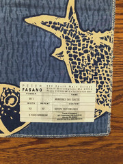 PETER FASANO Monterey Bay in Baltic Blue 15 1/4 x 25 1/4″ Nautical Fabric Sample