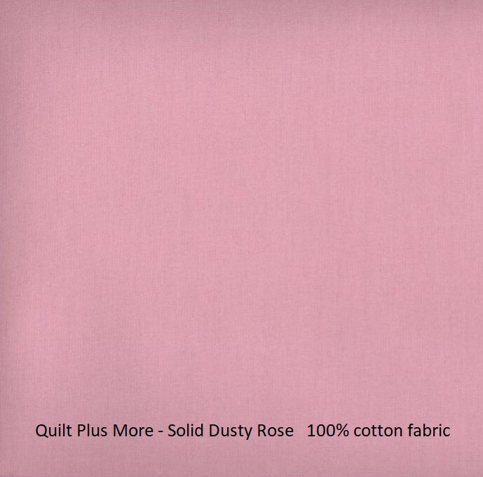 Solid Dusty Pink Rose 100% Cotton Fabric Material 1/4 yard off bolt