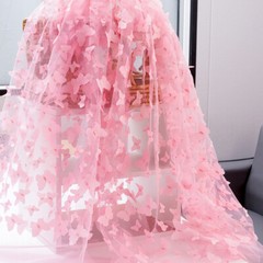3D Butterfly Mesh Tulle Cloth Gradient Organza Wedding Party Skirt Sewing Fabric